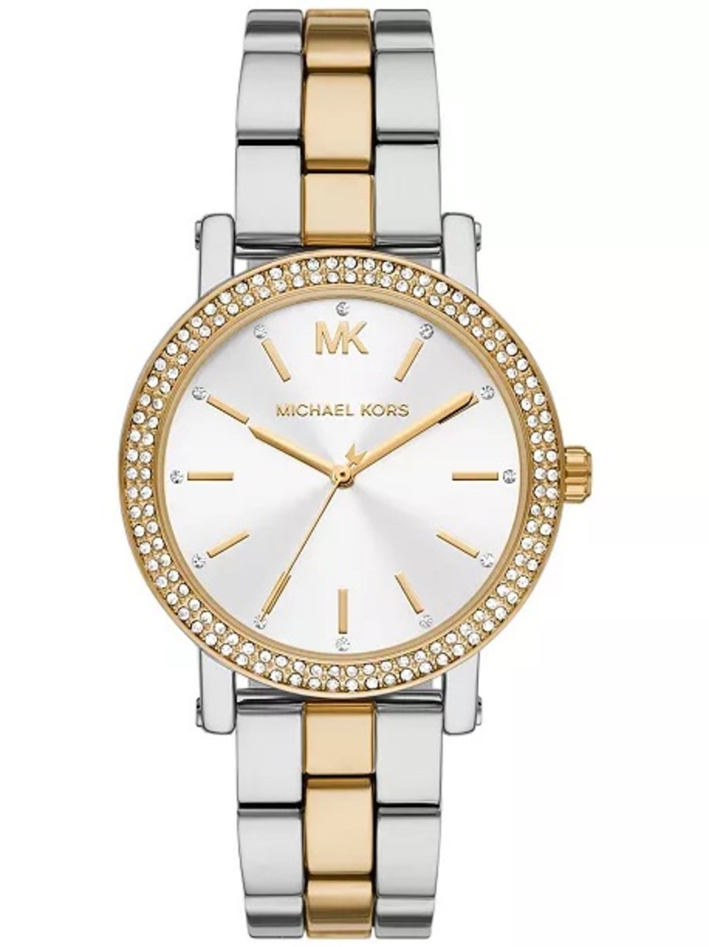 Michael Kors Two-Tone Gold and Silver Crystal Bezel Women's Watch